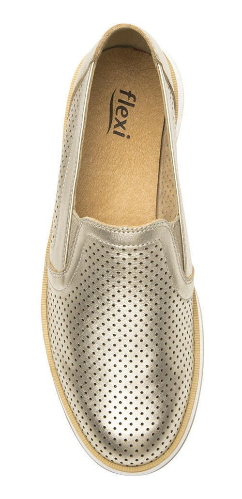 ZAPATILLAS MUJER FLEXI URBANAS DORADO CUERO ROSAURA - 7