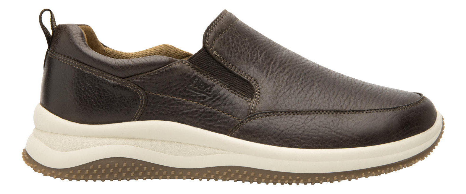 ZAPATILLAS HOMBRE FLEXI CASUALES CAFÉ FLYER CUERO 410703 - 1