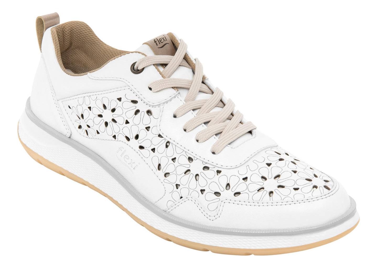 ZAPATILLA FLEXI MUJER CUERO ROSAURA BLANCO - 1
