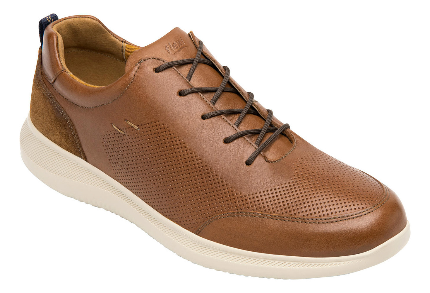 ZAPATILLAS HOMBRE FLEXI CASUALES CAFÉ CUERO HIKA - 1