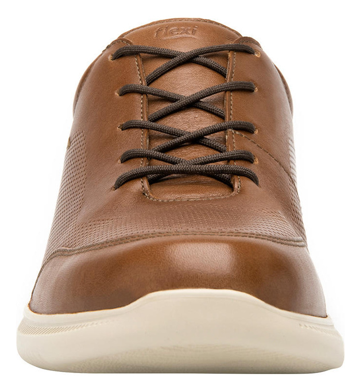 ZAPATILLAS HOMBRE FLEXI CASUALES CAFÉ CUERO HIKA - 3