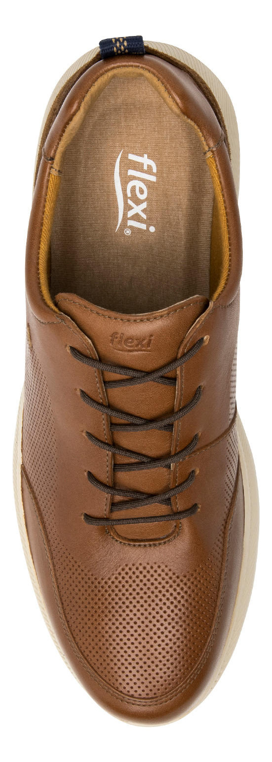 ZAPATILLAS HOMBRE FLEXI CASUALES CAFÉ CUERO HIKA - 5