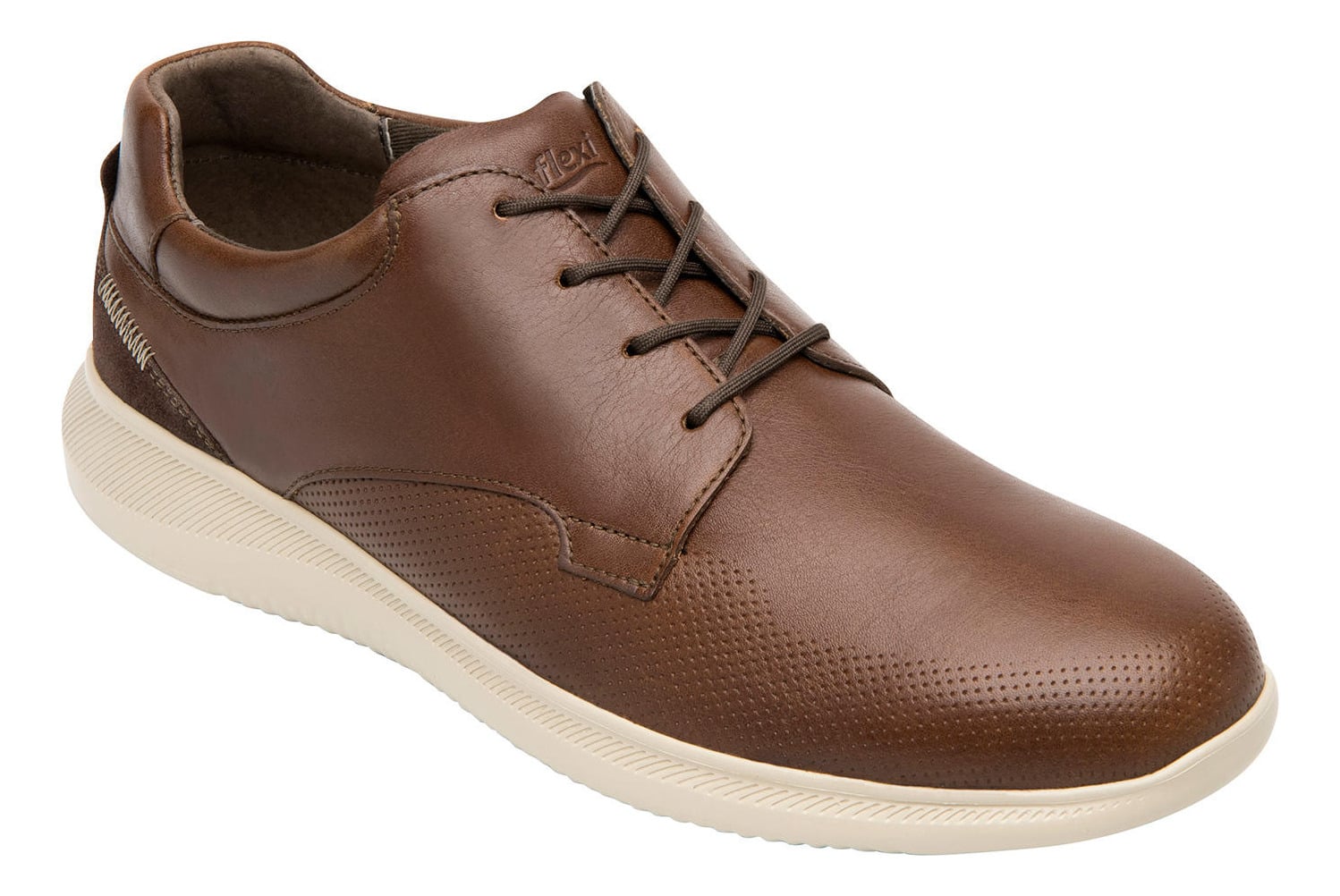 ZAPATILLAS HOMBRE FLEXI CASUALES CAFÉ CUERO HIKA - 1