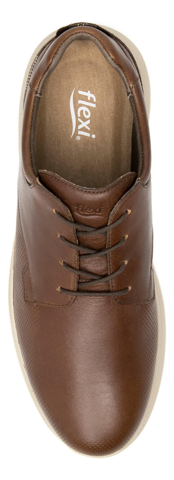 ZAPATILLAS HOMBRE FLEXI CASUALES CAFÉ CUERO HIKA - 3