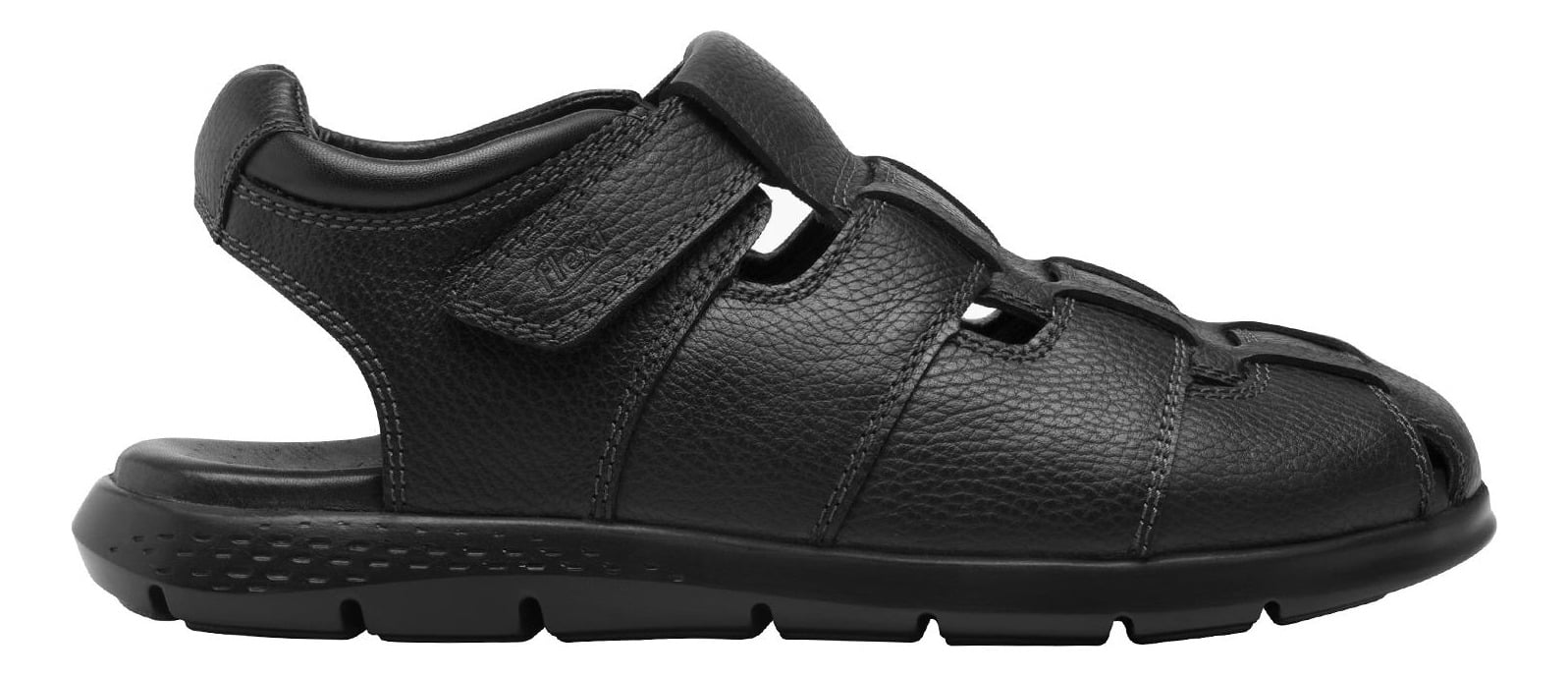 SANDALIAS HOMBRE FLEXI CUERO NEGRO ODIN - 1