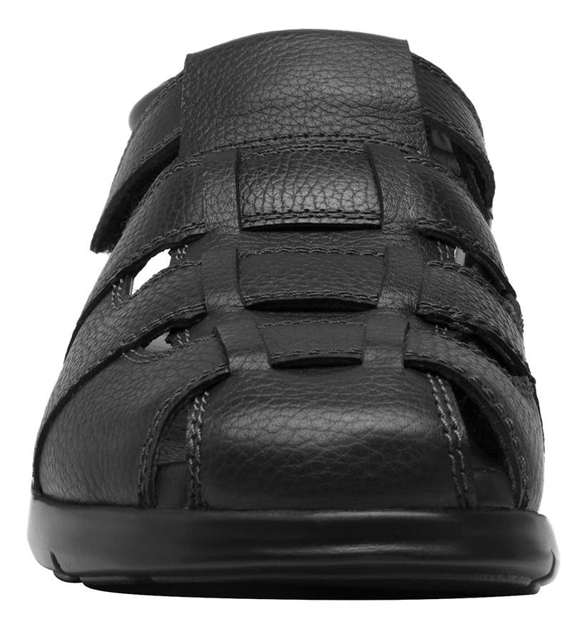 SANDALIAS HOMBRE FLEXI CUERO NEGRO ODIN - 4