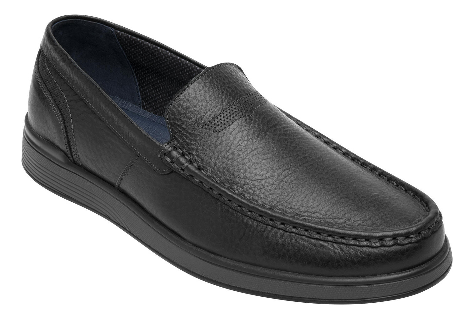MOCASINES HOMBRE FLEXI CUERO NEGRO JUKO - 2