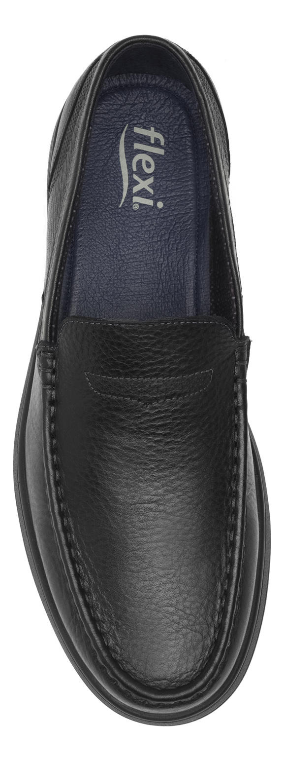 MOCASINES HOMBRE FLEXI CUERO NEGRO JUKO - 6