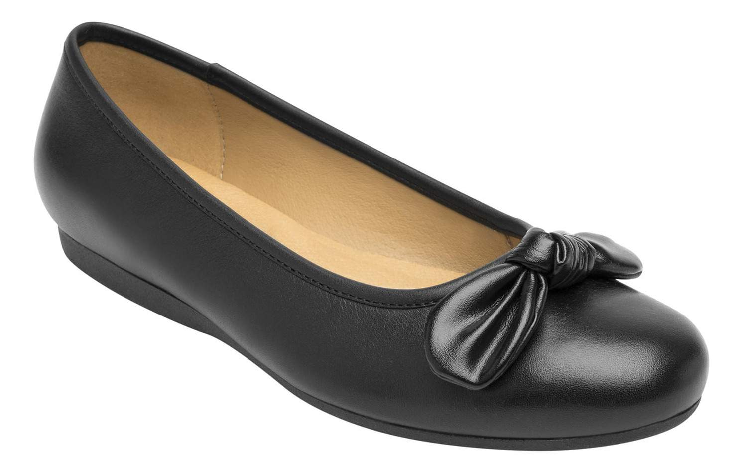 BALLERINAS MUJER FLEXI CUERO NEGRO MARIE - 1