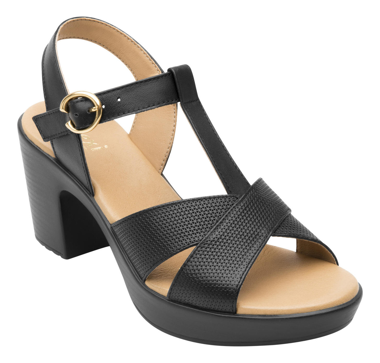 SANDALIAS MUJER FLEXI CUERO NEGRO LORY - 2