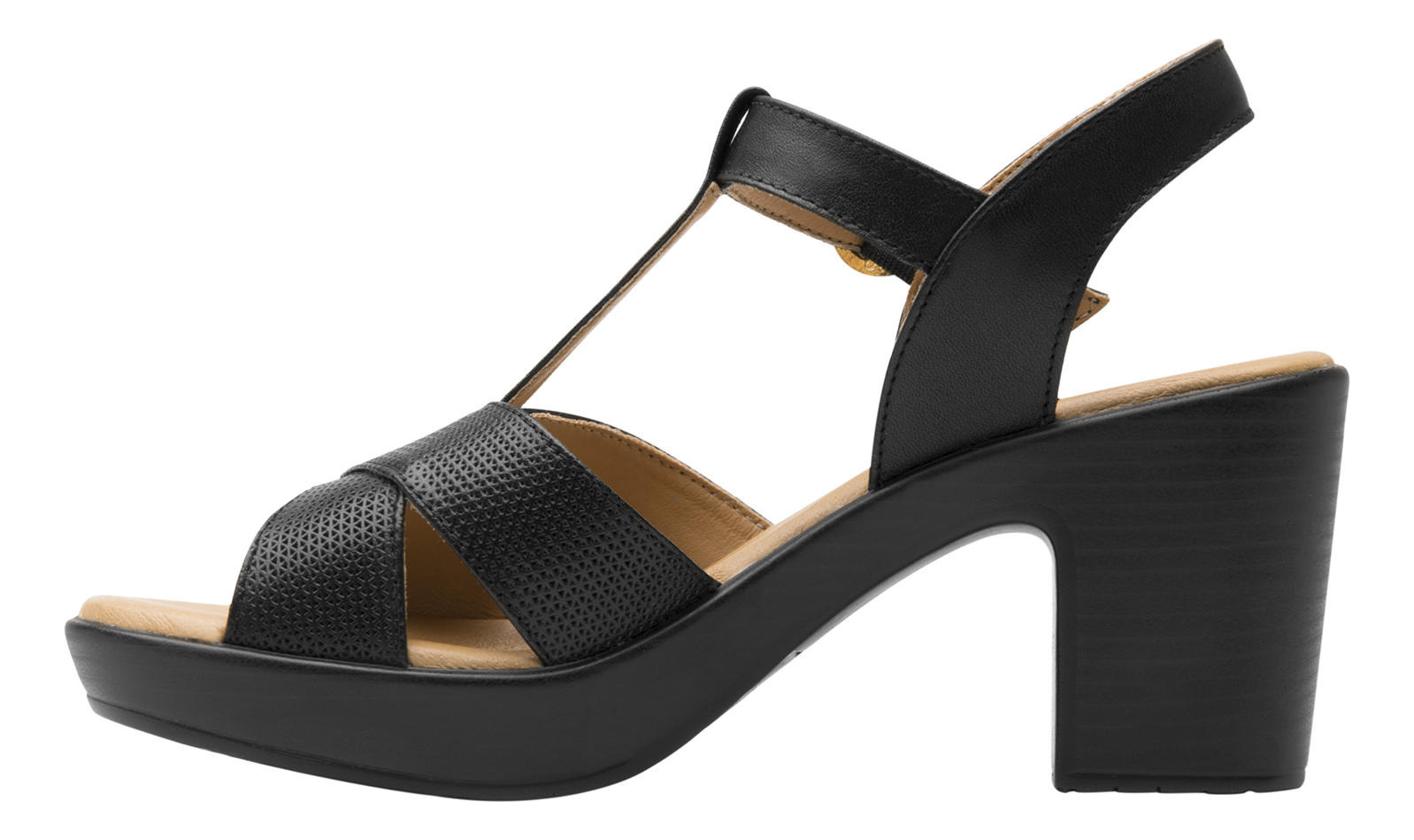 SANDALIAS MUJER FLEXI CUERO NEGRO LORY - 3