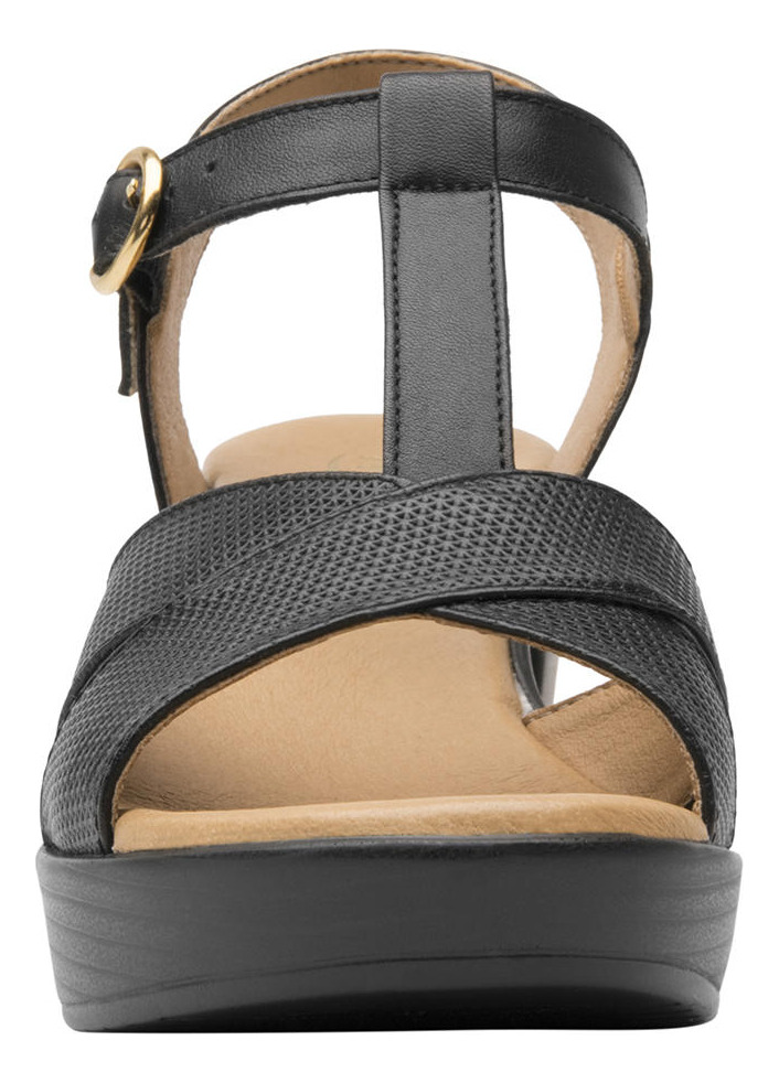SANDALIAS MUJER FLEXI CUERO NEGRO LORY - 5