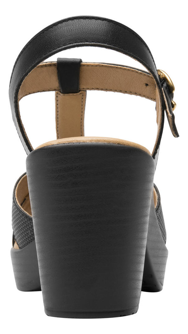 SANDALIAS MUJER FLEXI CUERO NEGRO LORY - 7