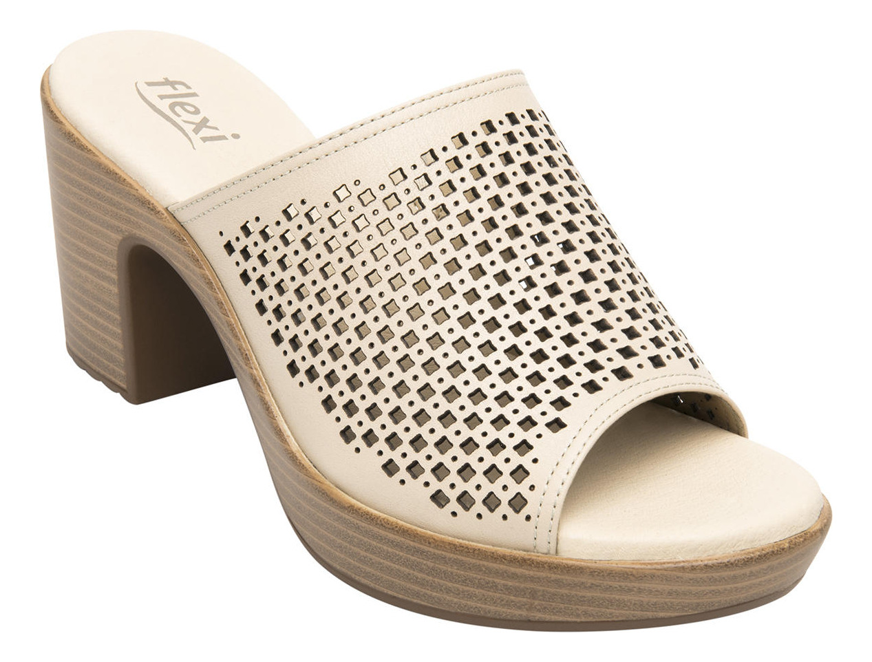 SANDALIAS MUJER FLEXI CUERO BEIGE LORY - 2