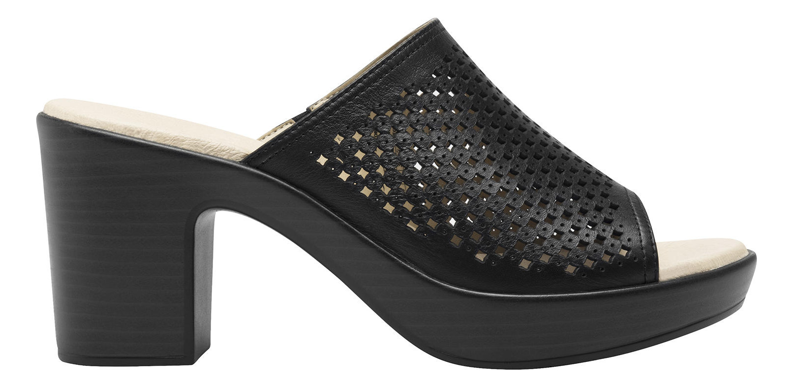 SANDALIAS MUJER FLEXI CUERO NEGRO LORY - 1