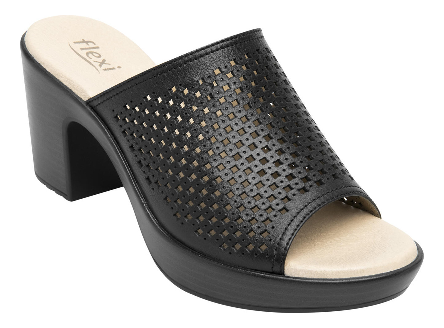 SANDALIAS MUJER FLEXI CUERO NEGRO LORY - 2