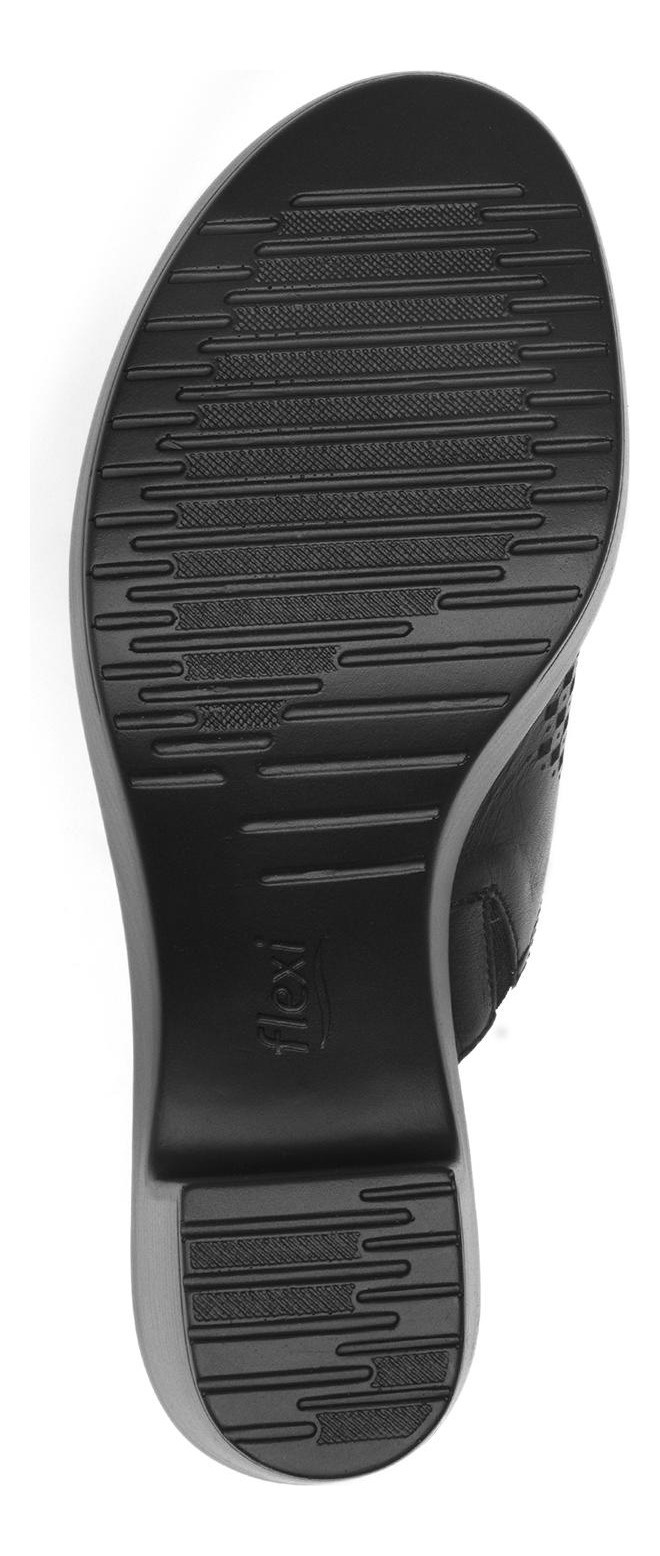 SANDALIAS MUJER FLEXI CUERO NEGRO LORY - 4