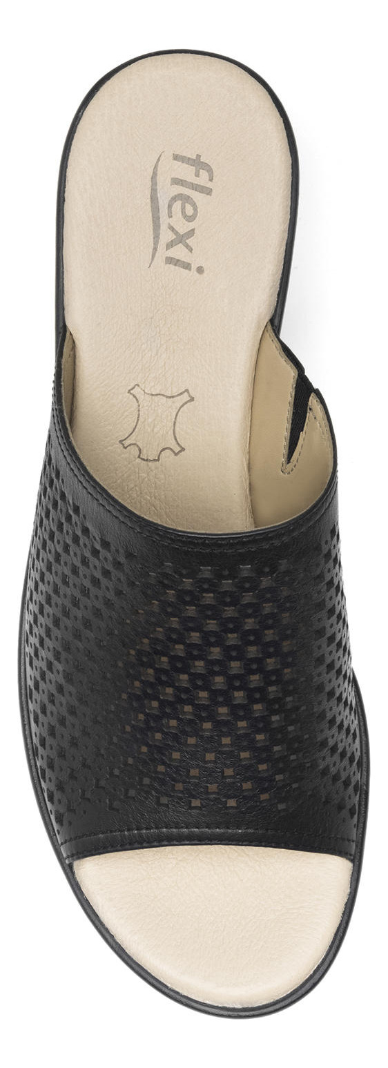 SANDALIAS MUJER FLEXI CUERO NEGRO LORY - 6