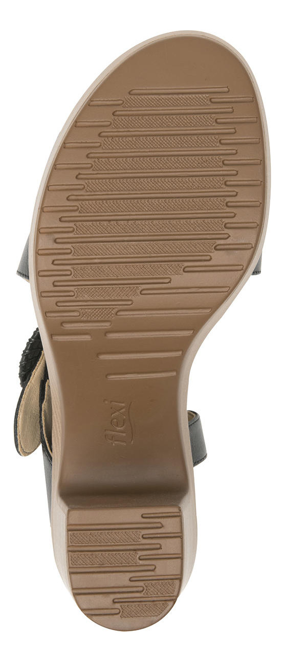SANDALIAS MUJER FLEXI CUERO NEGRO LORY - 3