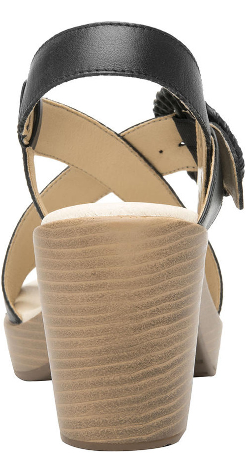 SANDALIAS MUJER FLEXI CUERO NEGRO LORY - 7