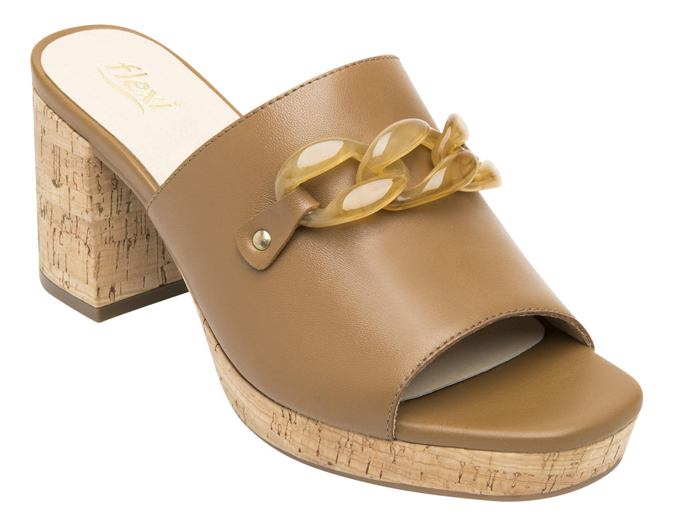 SANDALIAS MUJER FLEXI CUERO KADEISHA CAFÉ - 2