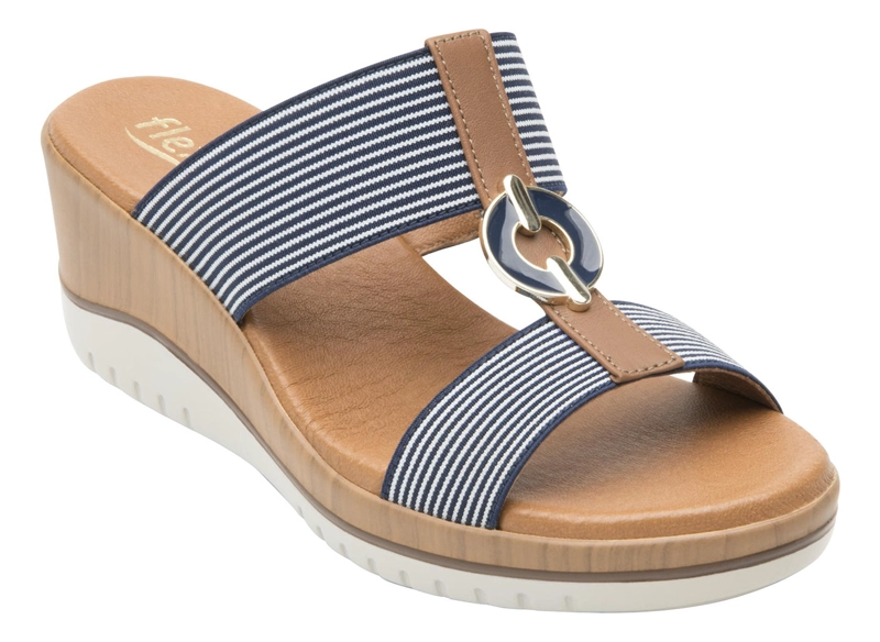 SANDALIAS MUJER FLEXI TEXTIL AZUL EMILY - 2