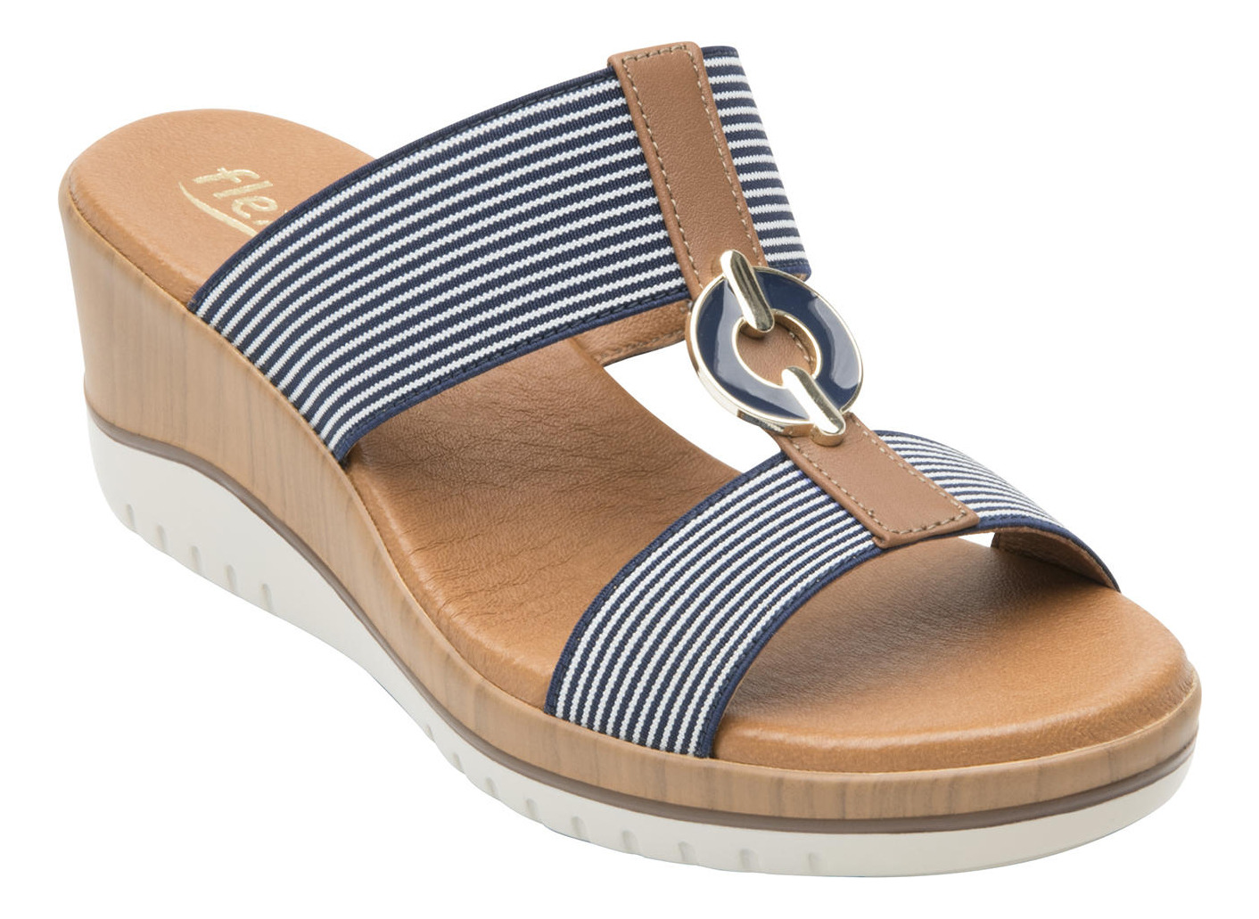 SANDALIAS MUJER FLEXI TEXTIL AZUL EMILY - 2