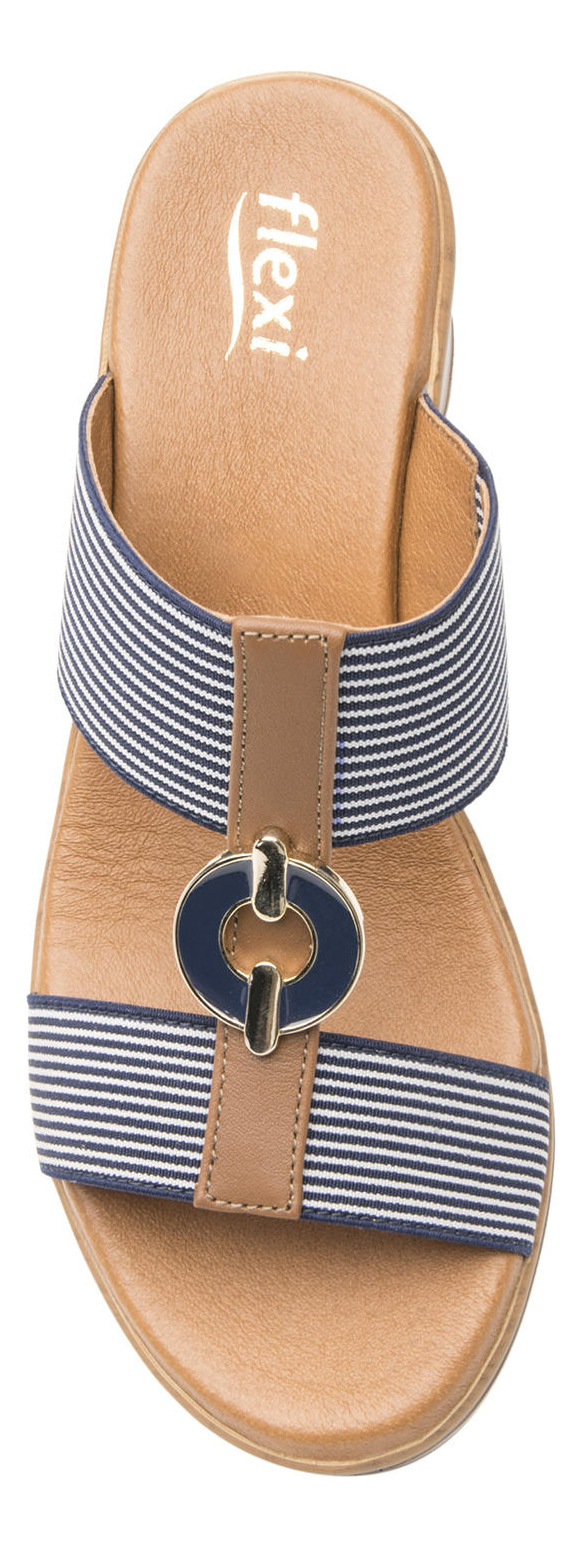 SANDALIAS MUJER FLEXI TEXTIL AZUL EMILY - 6