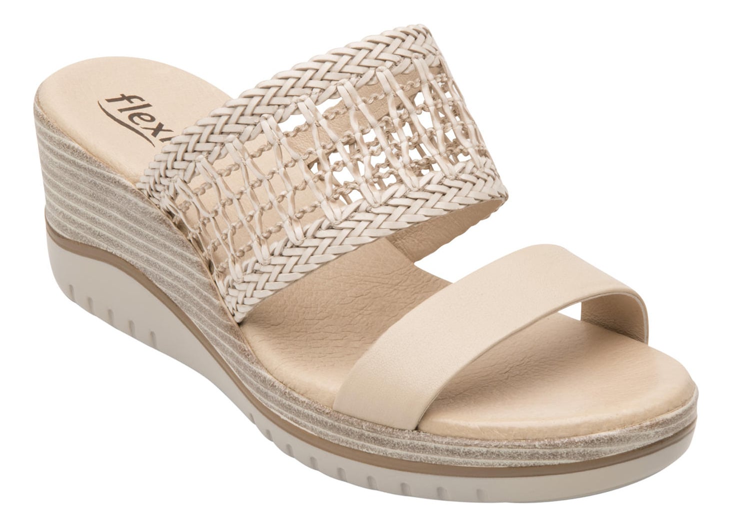 SANDALIAS MUJER FLEXI CUERO EMILY BEIGE - 2