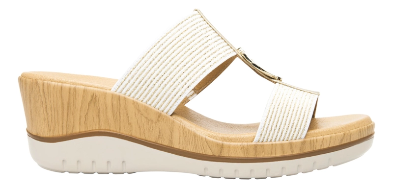 SANDALIAS MUJER FLEXI TEXTIL DORADO EMILY - 1