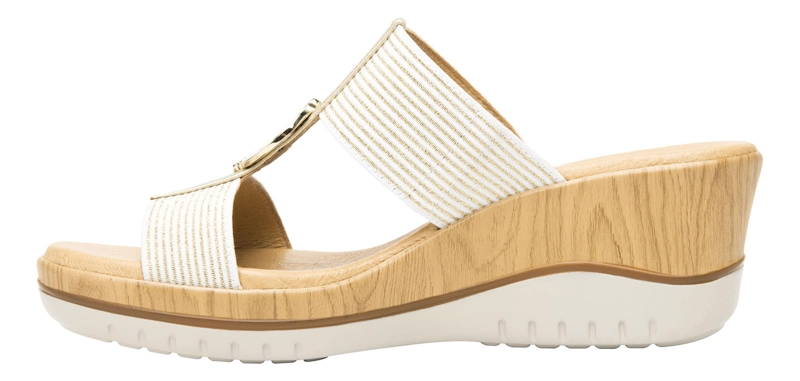 SANDALIAS MUJER FLEXI TEXTIL DORADO EMILY - 3