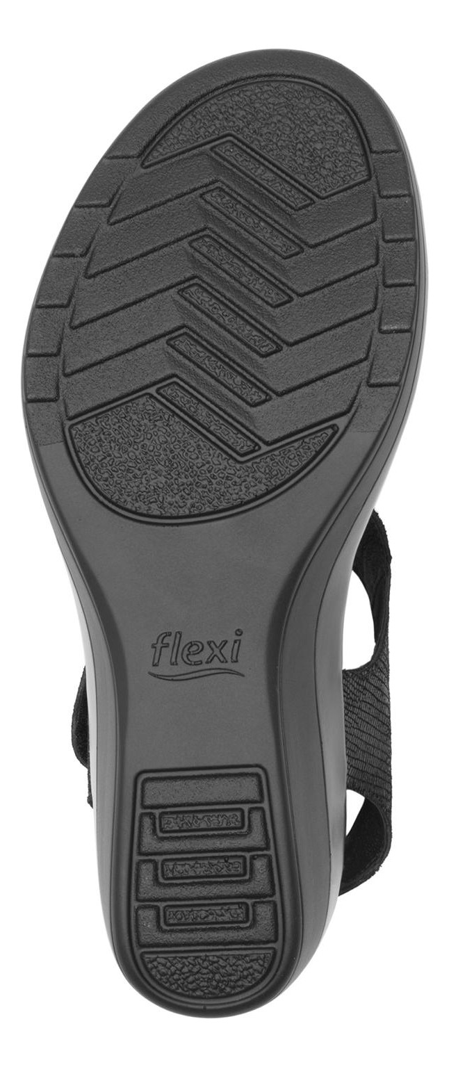 SANDALIAS MUJER FLEXI CUERO NEGRO AMAPOLA - 5