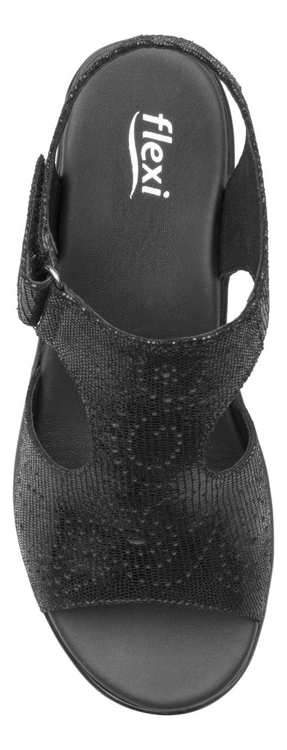 SANDALIAS MUJER FLEXI CUERO NEGRO AMAPOLA - 6