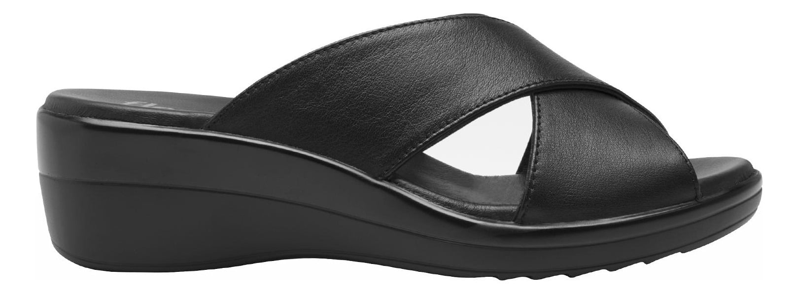 SANDALIAS MUJER FLEXI CUERO NEGRO AMAPOLA - 1
