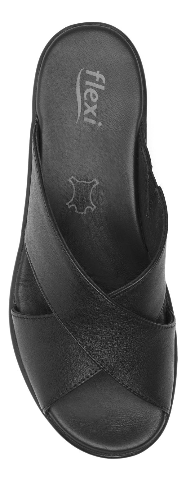 SANDALIAS MUJER FLEXI CUERO NEGRO AMAPOLA - 5