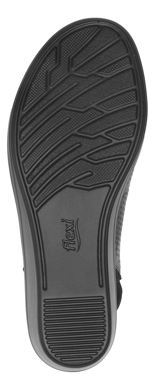 SANDALIAS MUJER FLEXI CUERO NEGRO ZURA - 5