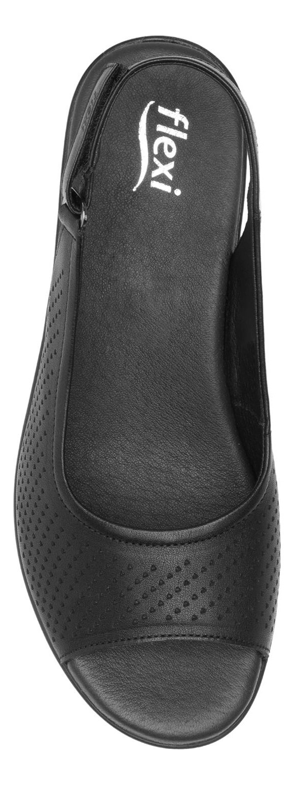 SANDALIAS MUJER FLEXI CUERO NEGRO ZURA - 6
