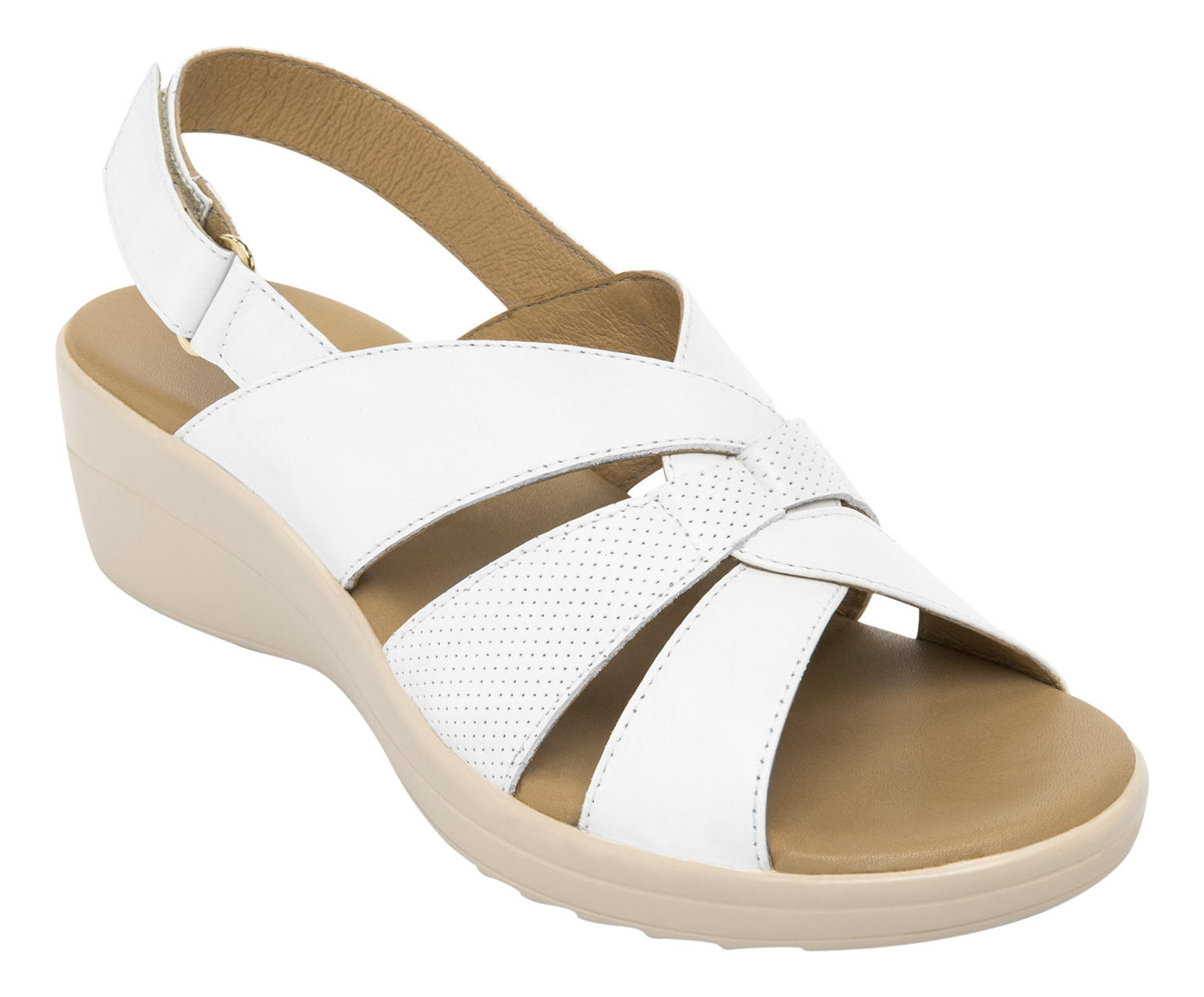 SANDALIAS MUJER FLEXI CUERO BLANCO AMAPOLA - 2