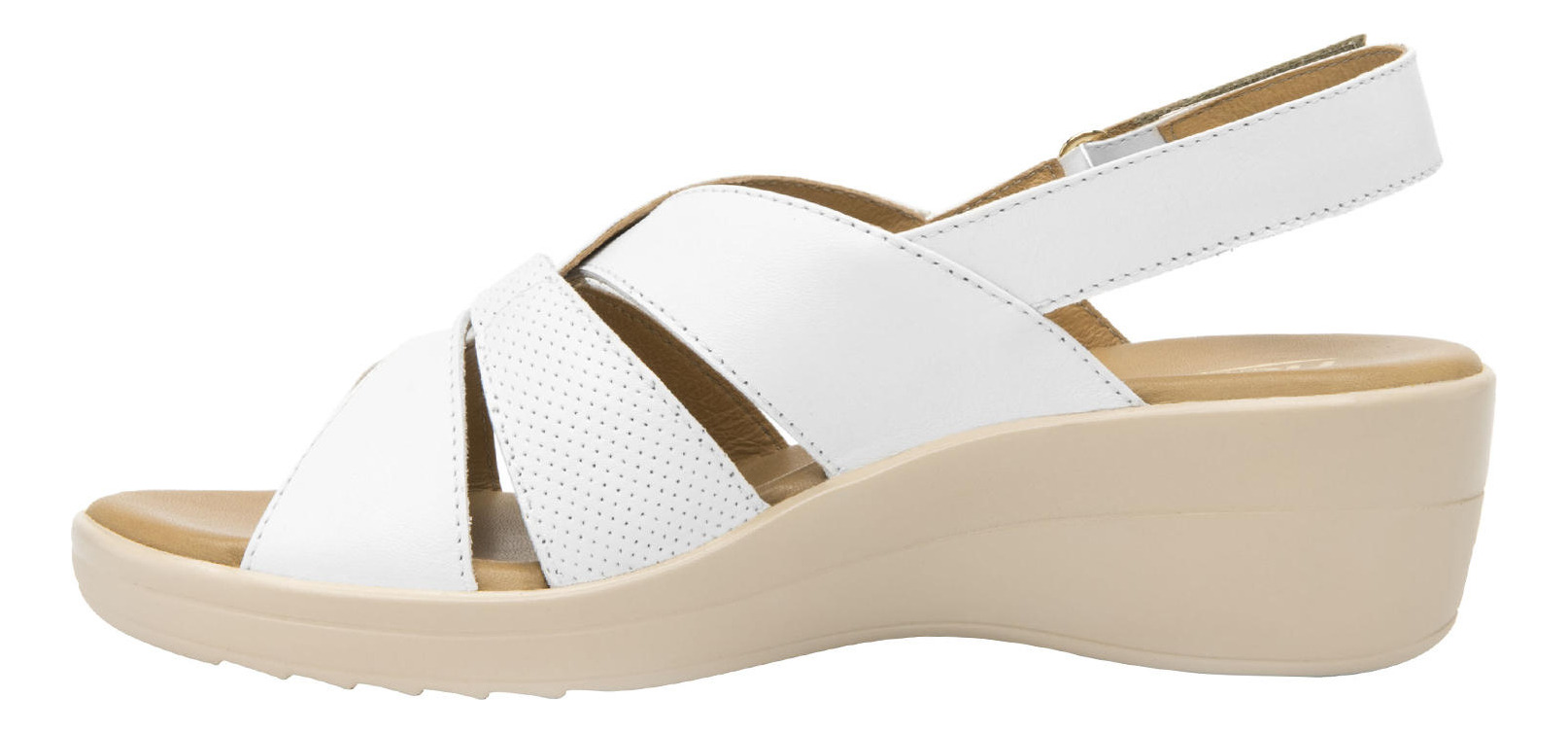 SANDALIAS MUJER FLEXI CUERO BLANCO AMAPOLA - 3
