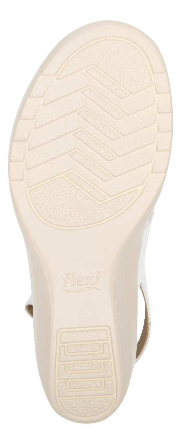 SANDALIAS MUJER FLEXI CUERO BLANCO AMAPOLA - 5