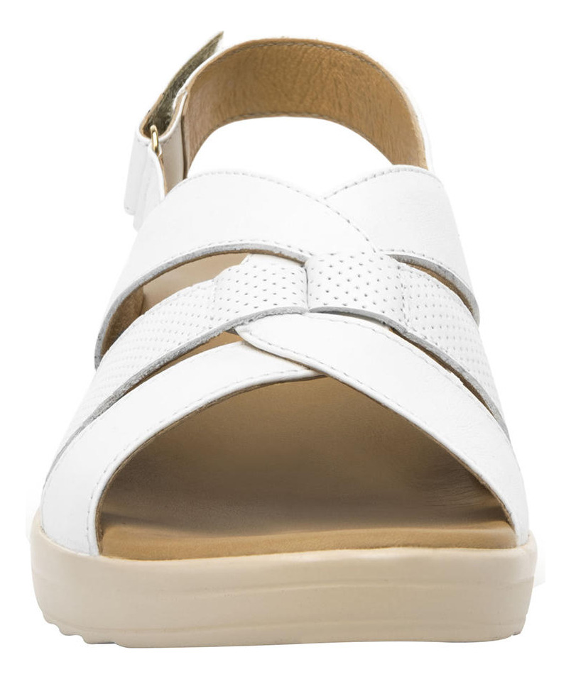 SANDALIAS MUJER FLEXI CUERO BLANCO AMAPOLA - 7