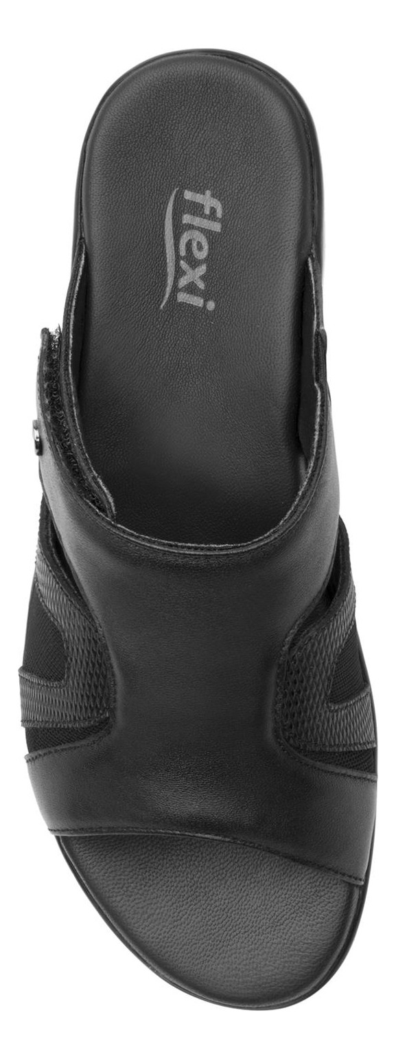 SANDALIAS MUJER FLEXI CUERO NEGRO GAIA - 6