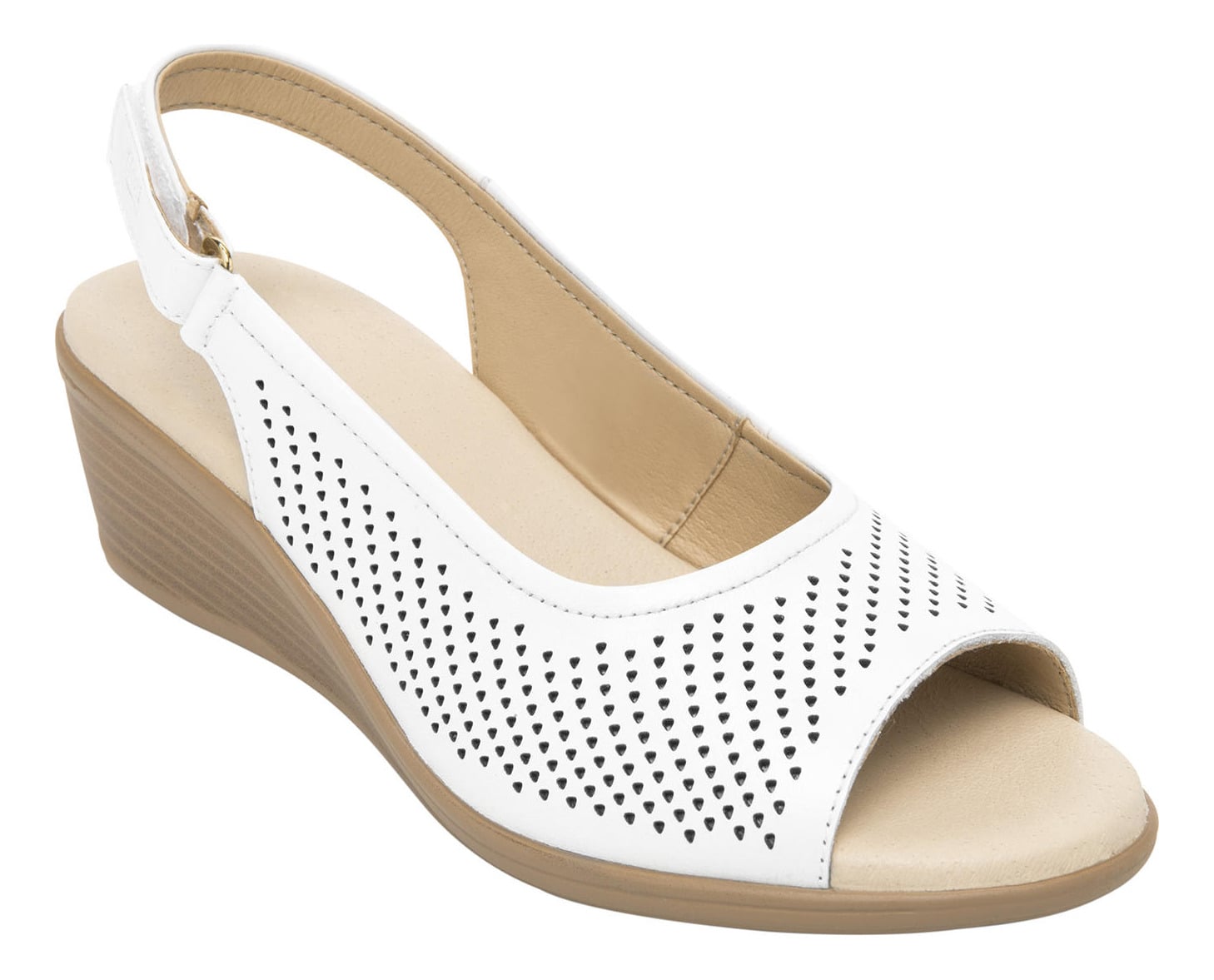 SANDALIAS MUJER FLEXI CUERO BLANCO ZURA - 2