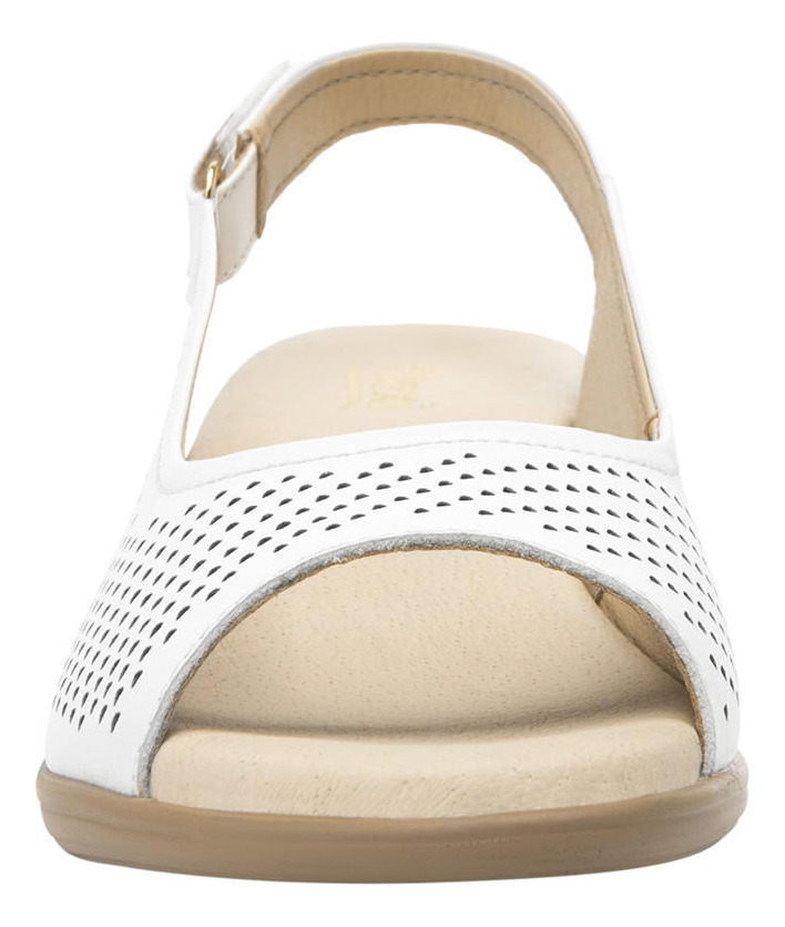 SANDALIAS MUJER FLEXI CUERO BLANCO ZURA - 3