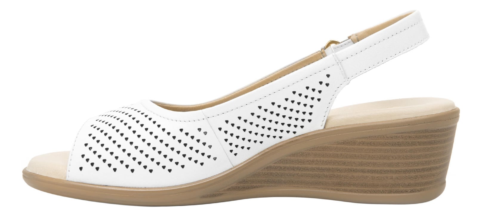 SANDALIAS MUJER FLEXI CUERO BLANCO ZURA - 4