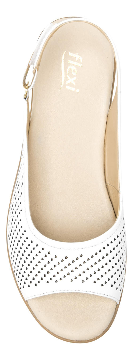 SANDALIAS MUJER FLEXI CUERO BLANCO ZURA - 5