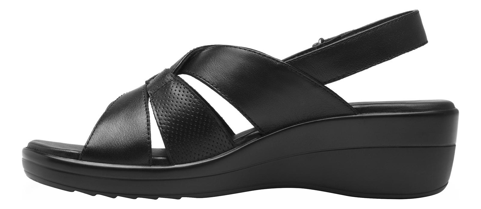 SANDALIAS MUJER FLEXI CUERO NEGRO AMAPOLA - 3