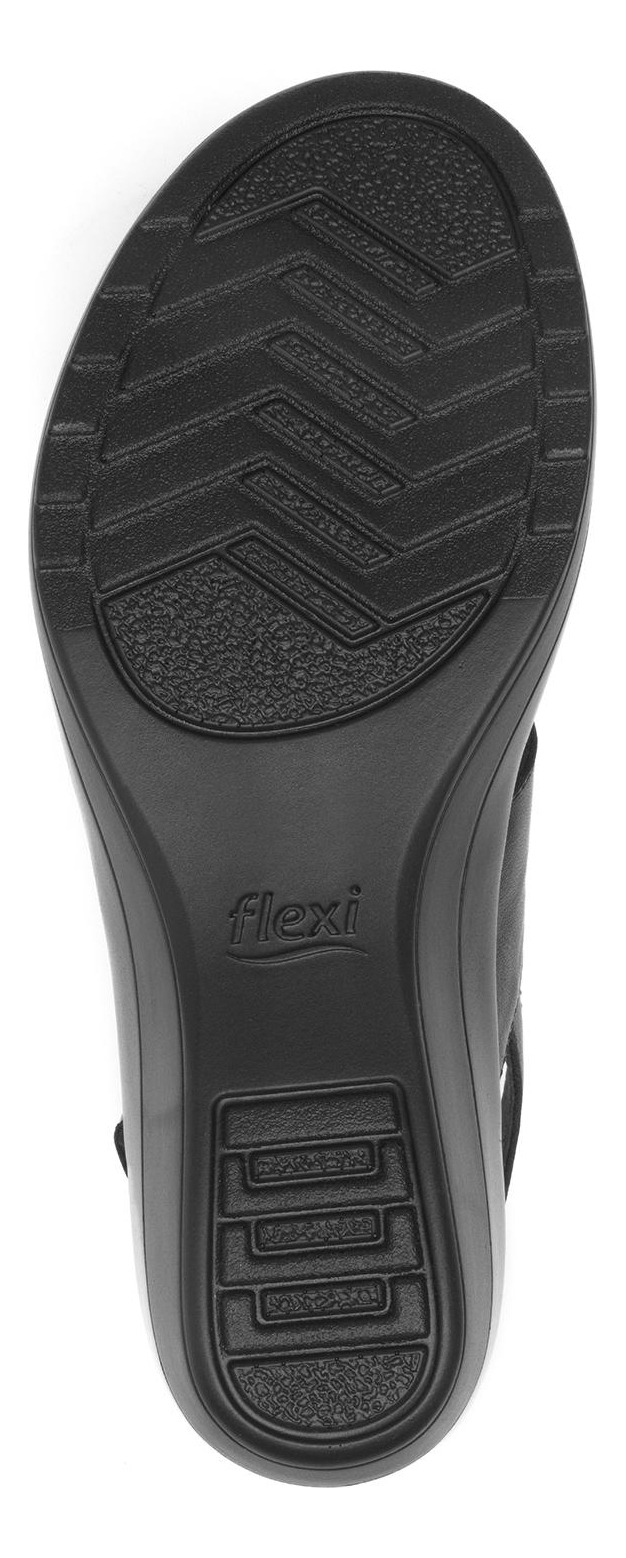 SANDALIAS MUJER FLEXI CUERO NEGRO AMAPOLA - 6