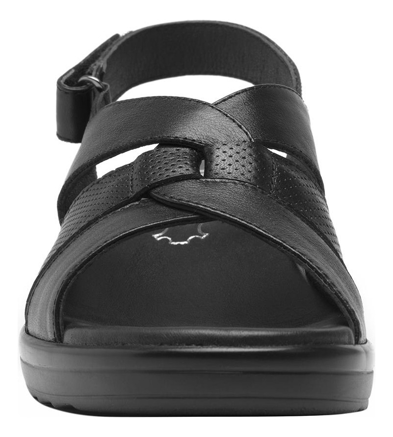 SANDALIAS MUJER FLEXI CUERO NEGRO AMAPOLA - 7
