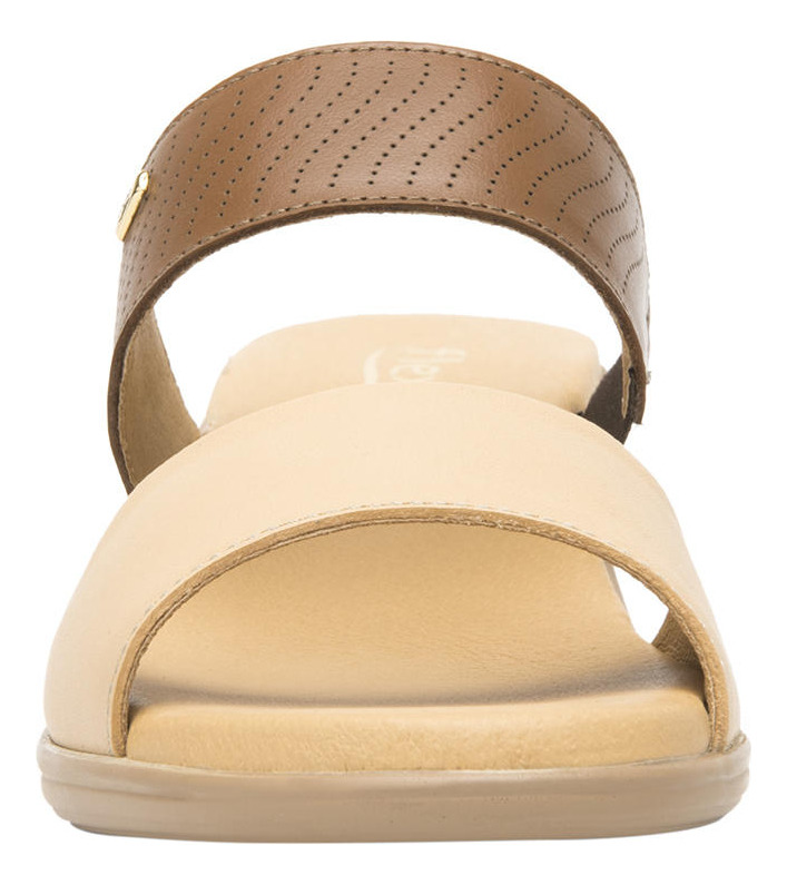 SANDALIAS MUJER FLEXI CUERO ZURA CAFÉ - 4
